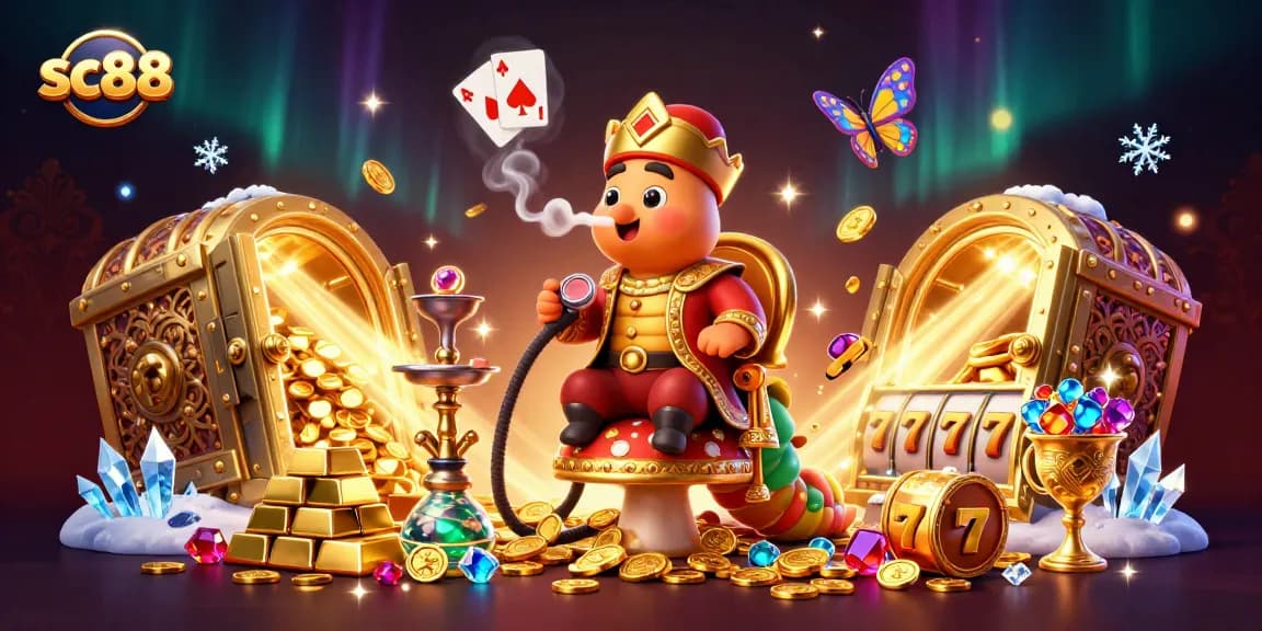 Experience the excitement of sc88 with a vibrant casino-themed 3D illustration showcasing rich detail and dynamic elements.