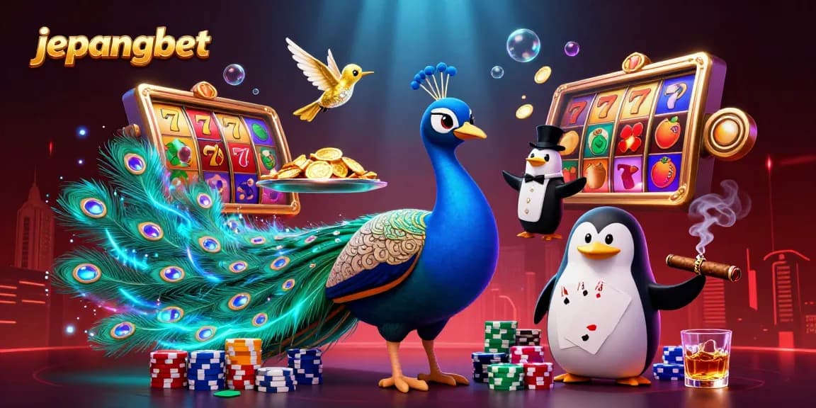 Experience the vibrant world of jepangbet as colorful slot elements and engaging characters create an exciting casino ambiance.