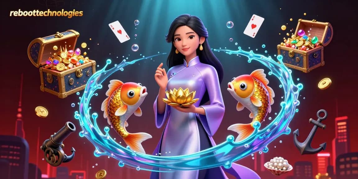 Reboottechnologies enriches the underwater casino experience with vibrant koi fish and treasure!
