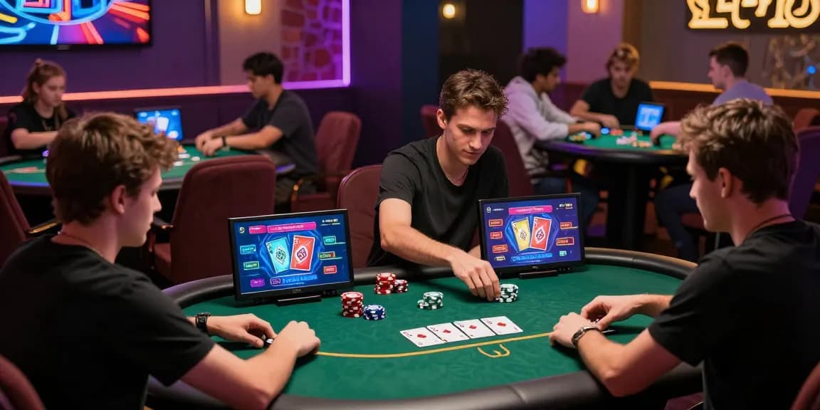 Exciting online poker gaming scene highlighting Daftar Nagapoker with animated graphics and diverse players.
