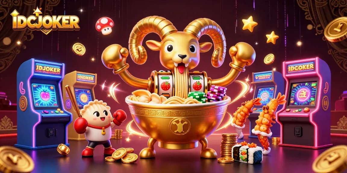 IDCJOKER promotes thrilling slot games with engaging characters and vibrant casino elements.