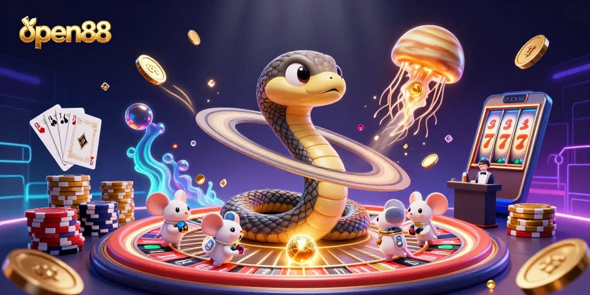 Experience thrilling gameplay with open88's vibrant online casino world featuring dynamic casino elements.