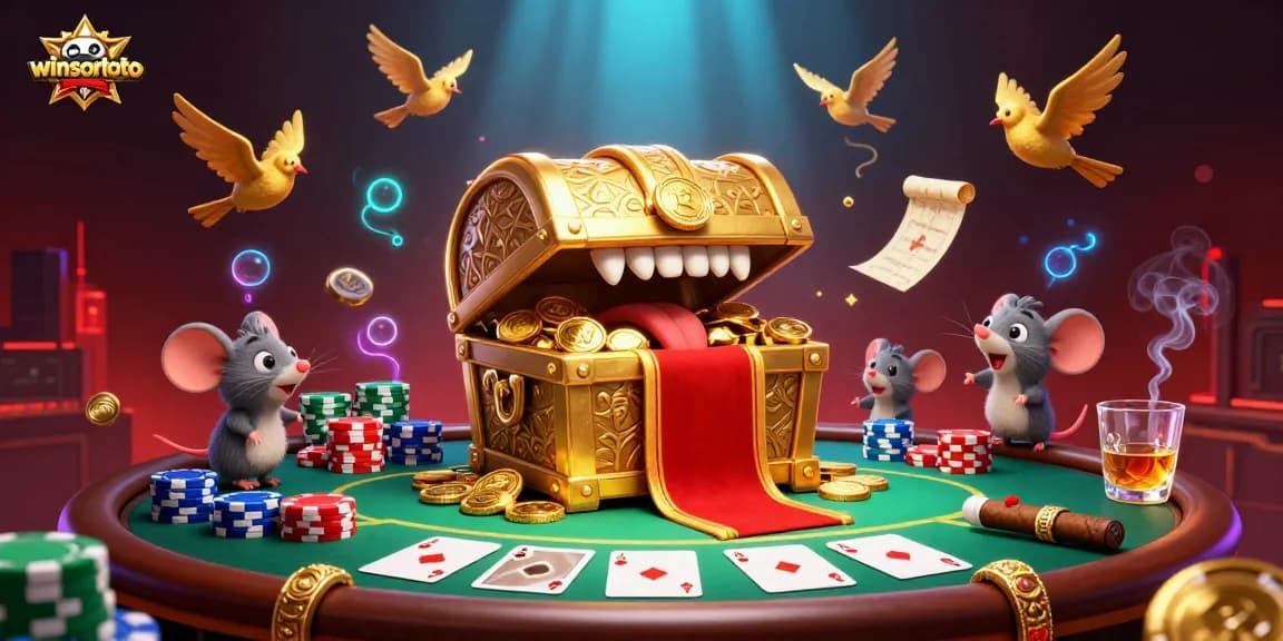 Engage in winning gameplay with winsortoto in a vibrant, action-packed casino scene.
