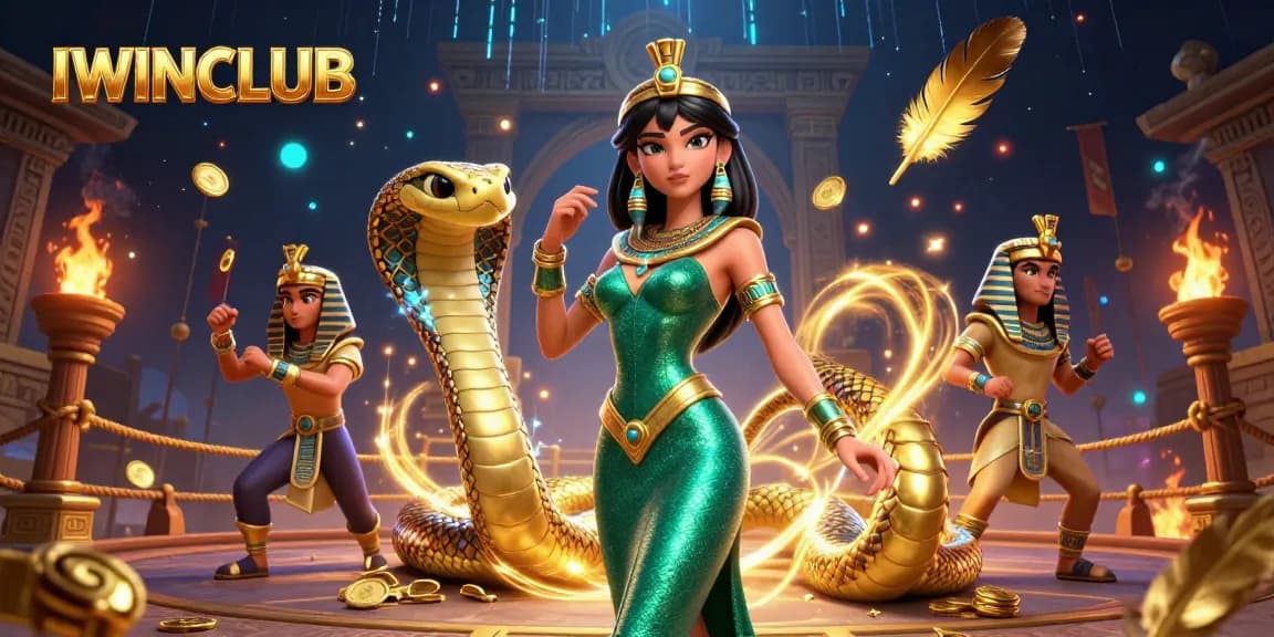 IWINCLUB offers an immersive gaming experience highlighted by vibrant characters and casino elements.