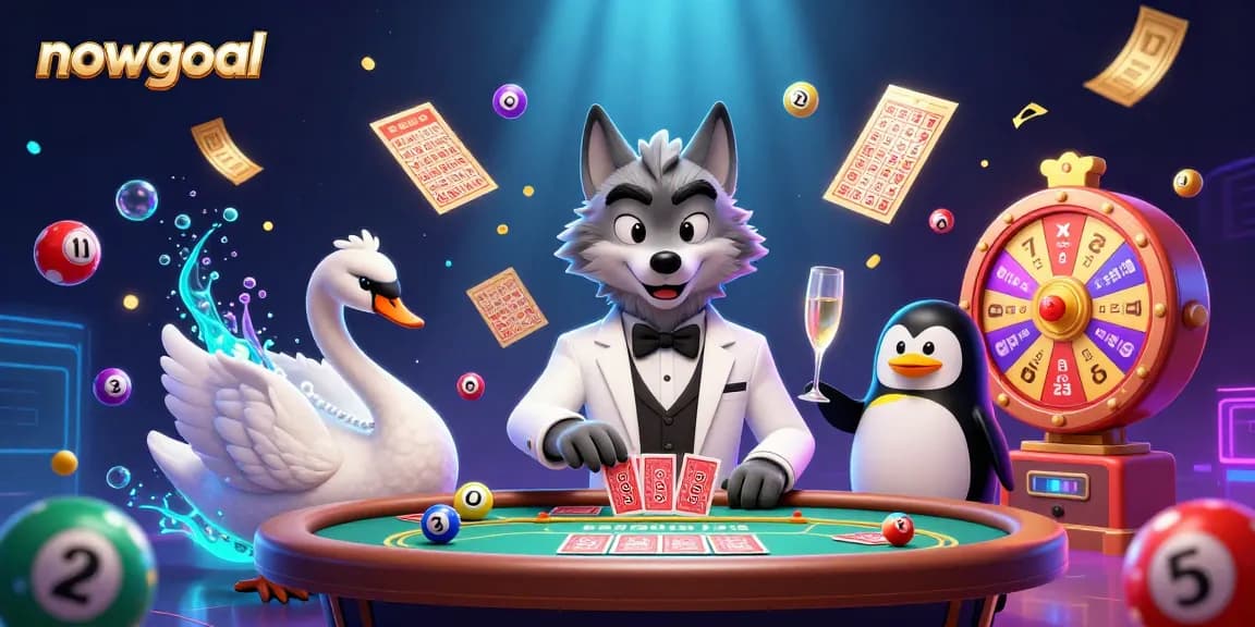 Experience thrilling wins with nowgoal as the 3D wolf and friends celebrate the casino vibes.