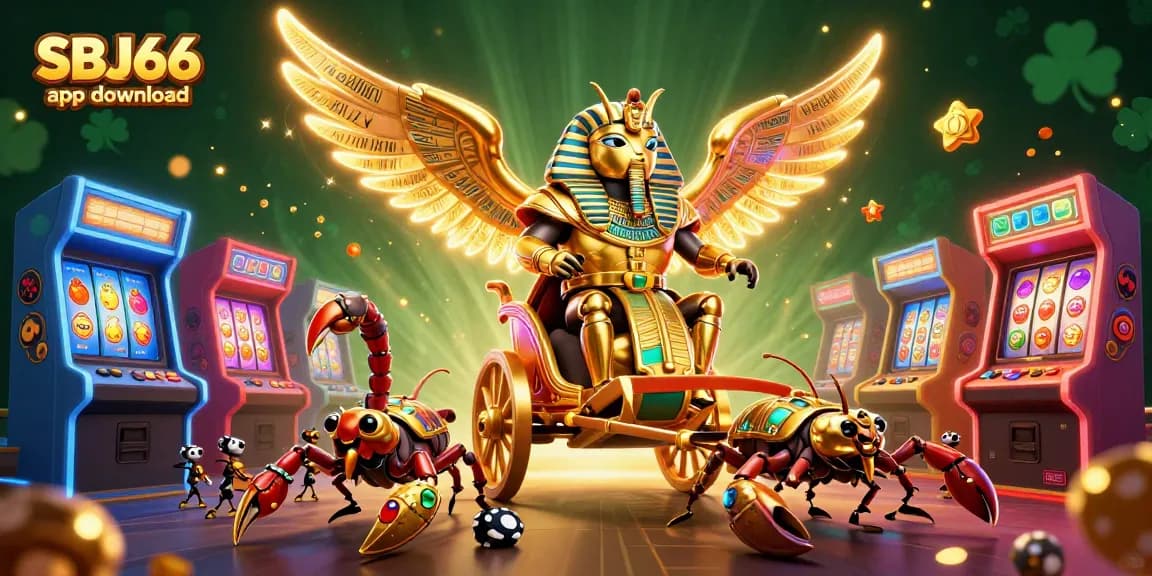 Experience the excitement of SBJ66 app download with vibrant casino characters and games.