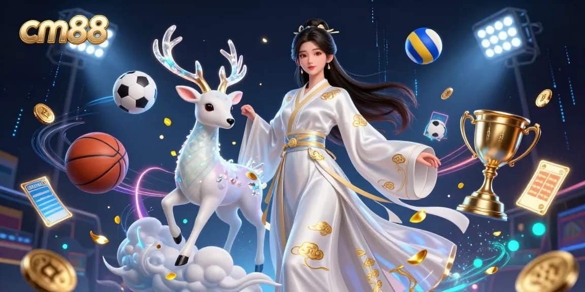 Engage with cm88's thrilling gaming atmosphere featuring dynamic casino elements and a captivating scene.