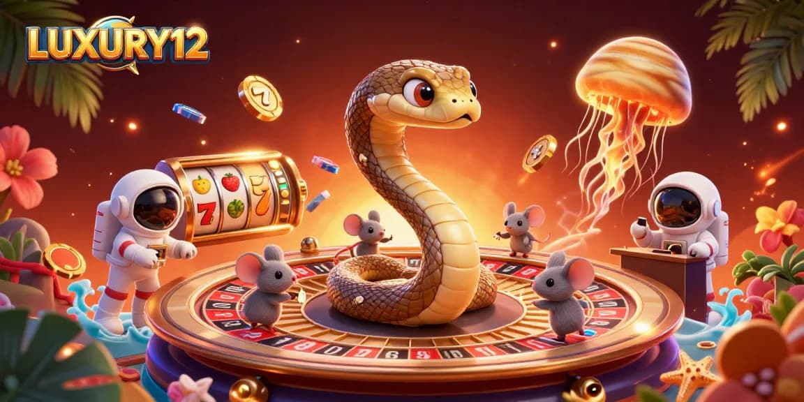 LUXURY12 offers thrilling online slot gaming opportunities with vibrant cosmic characters, enticing players to win big.