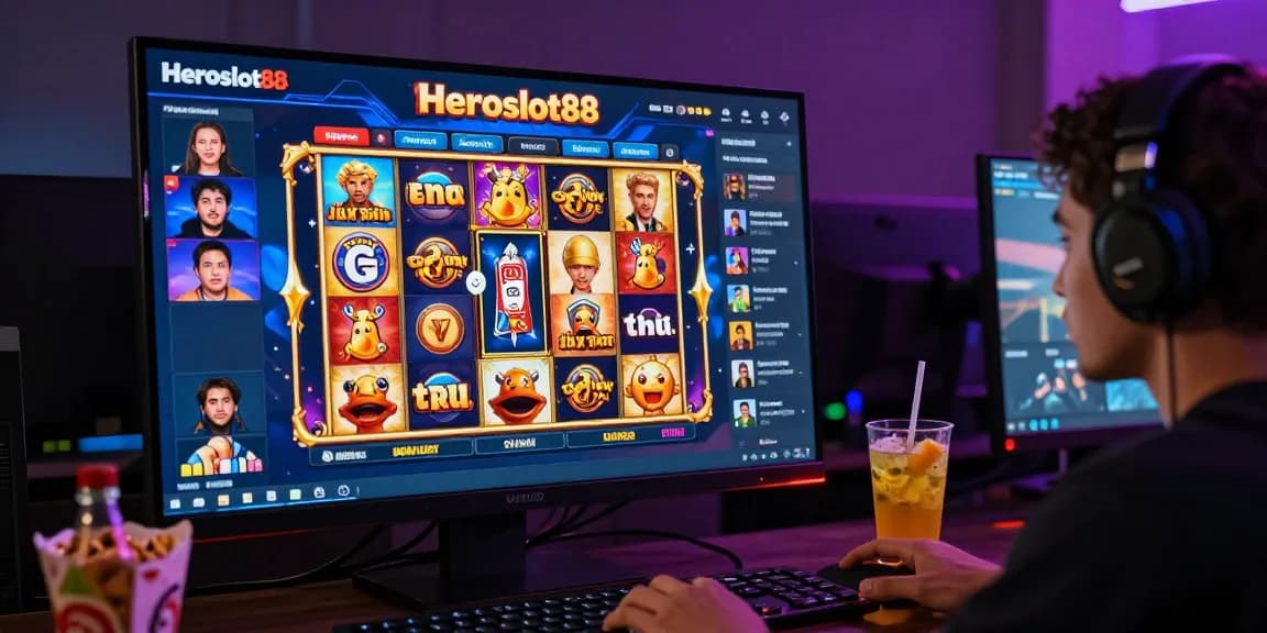 Permainan slot gacor Heroslot88 dengan visual menarik dan suasana ceria saat pengguna meraih jackpot.