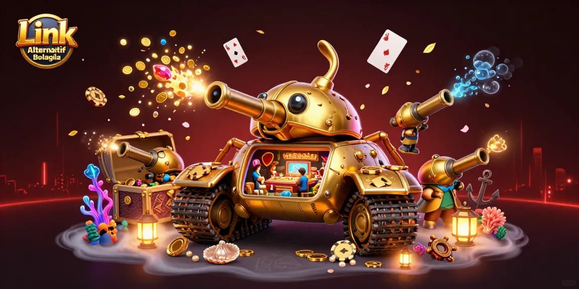Menangkan permainan menggunakan Link Alternatif Bolagila dengan casino animasi kaya detail 3D.