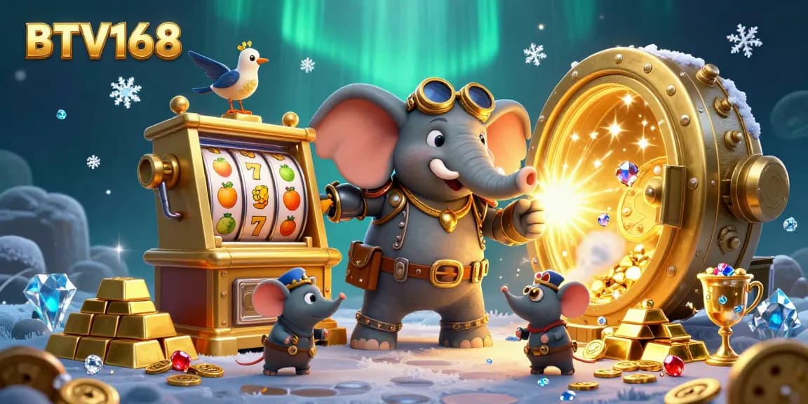 Engage with BTV168 at the lively steampunk casino where vibrant gold and jewels abound!