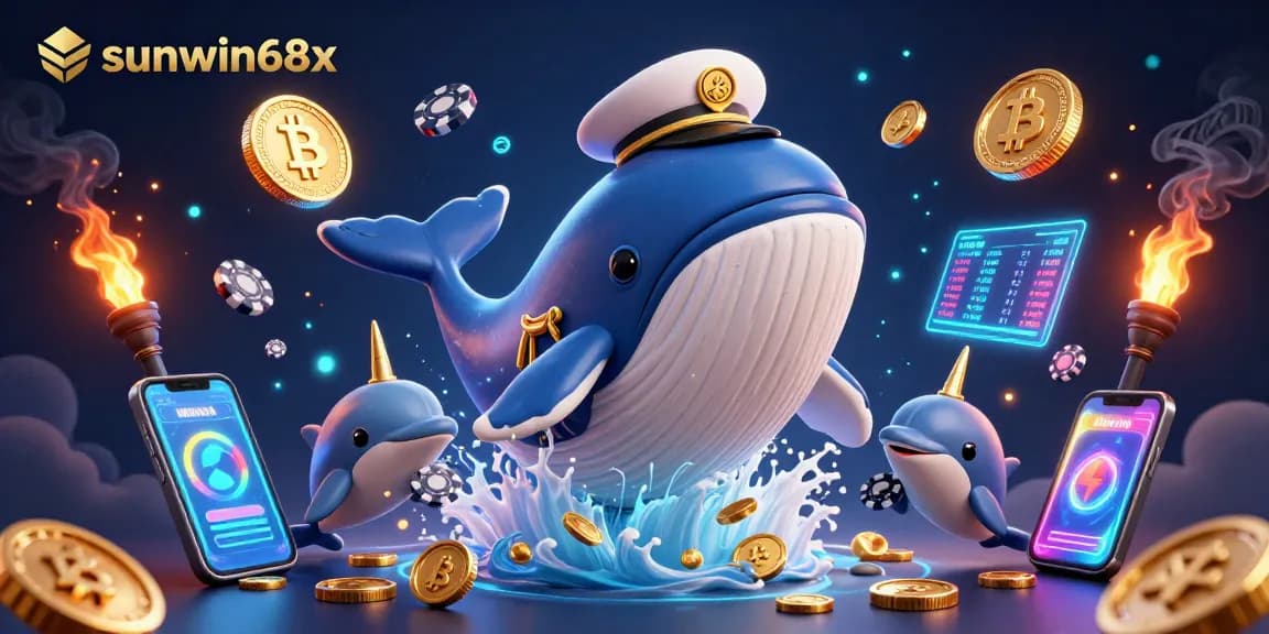 Engage with thrilling gameplay at sunwin68x with a colorful 3D casino scene featuring energetic creatures.