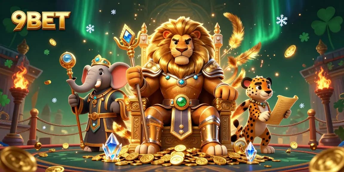Experience winning strategies at 9BET with a dynamic casino scene featuring captivating characters.