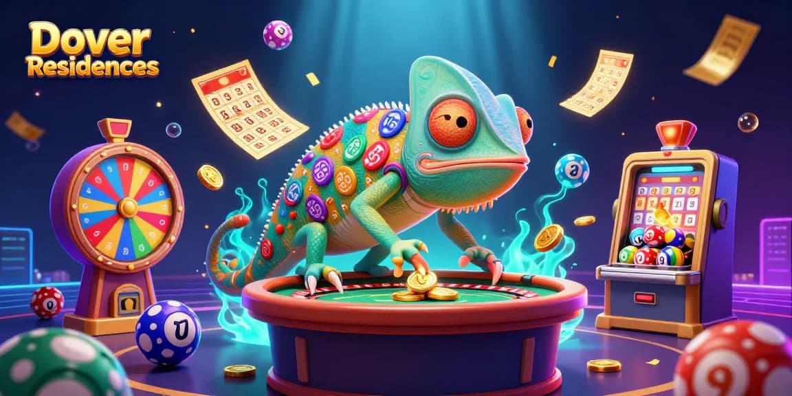 Dover Residences menawarkan visual menarik dengan penampilan chameleon pemilik kasino dan elemen perjudian yang dinamis.