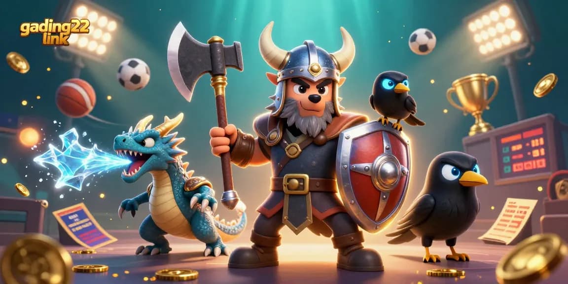 Bet on the gading22 link with dynamic creatures highlighting online betting excitement.