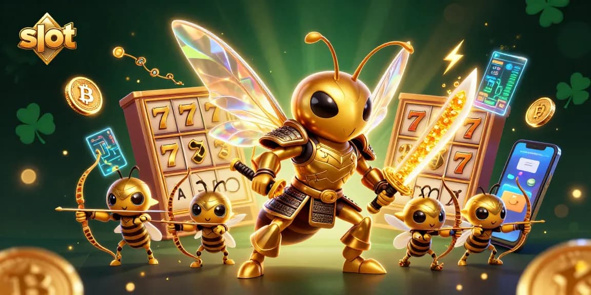 Putar slot yang menyenangkan dengan slot reels dan jackpot di lingkungan cerah dan berwarna-warni.