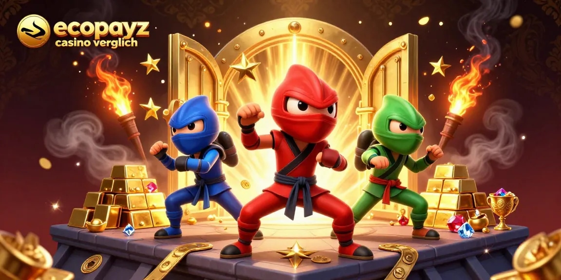 Check out ecopayz casino vergleich with ninja chameleons amidst gold and gem-filled scene.