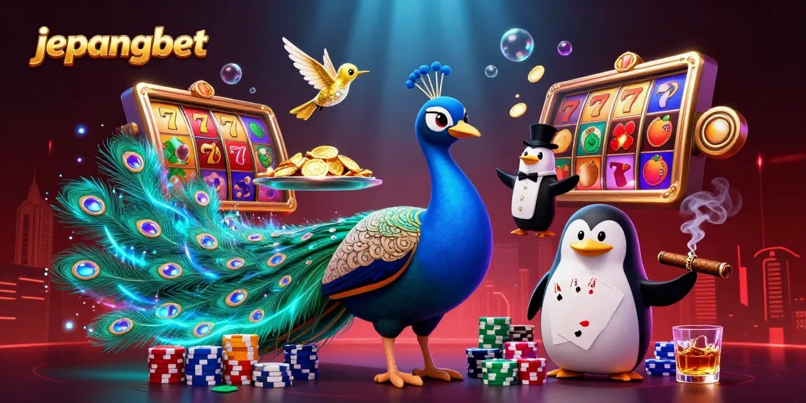 Experience the vibrant world of jepangbet as colorful slot elements and engaging characters create an exciting casino ambiance.