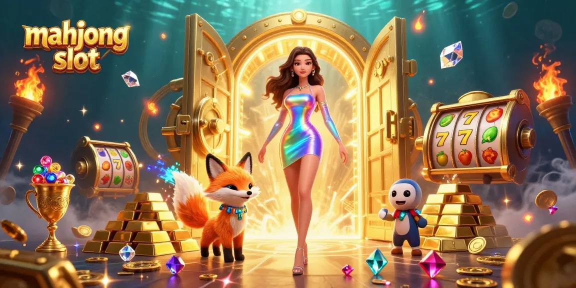 Experience the thrill of mahjong slot with magical visuals of dazzling gems and exciting game elements.