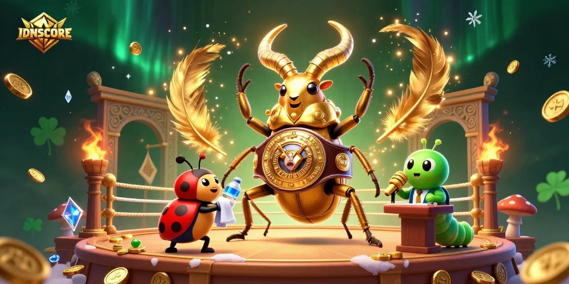 IDNSCORE showcases an exciting gaming experience with unique characters and immersive elements in a vibrant casino setting.