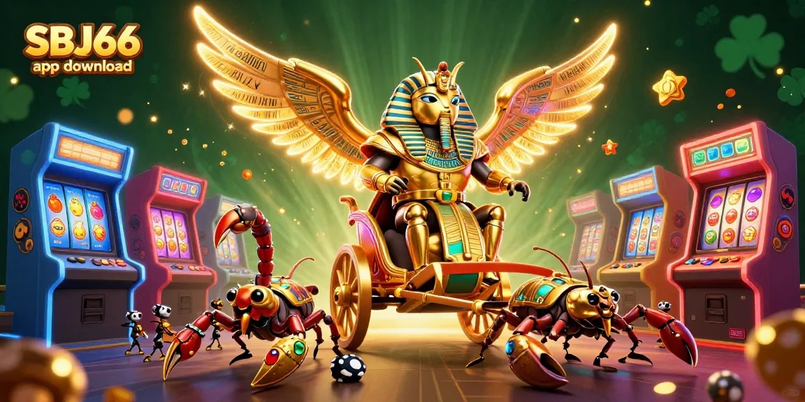 Experience the excitement of SBJ66 app download with vibrant casino characters and games.