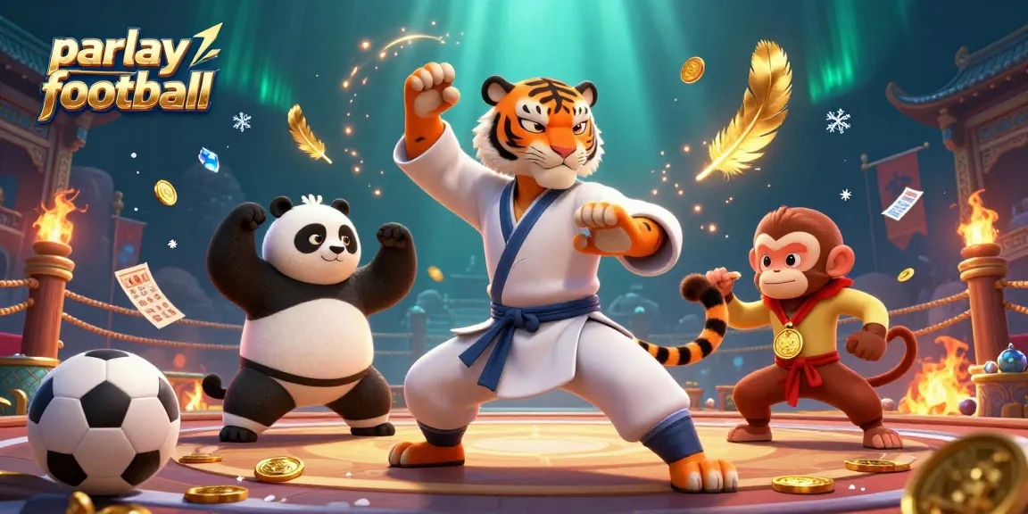 Experience the excitement of parlay football with vibrant 3D characters in action-packed betting setting.