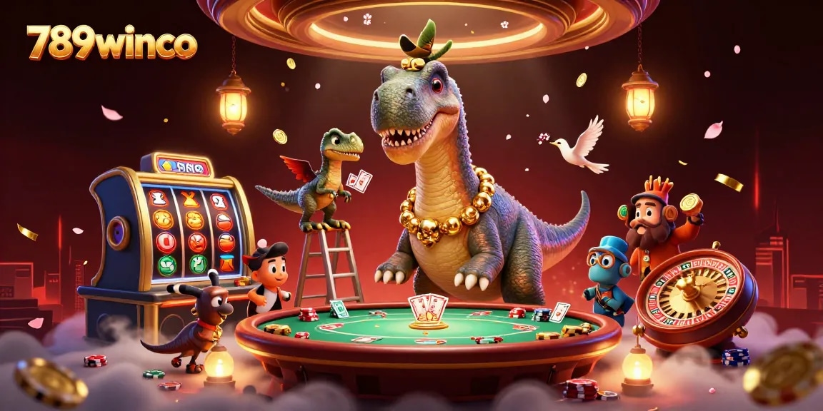 Experience thrilling gameplay at 789winco with a vibrant casino scene featuring engaging characters and rich game elements.