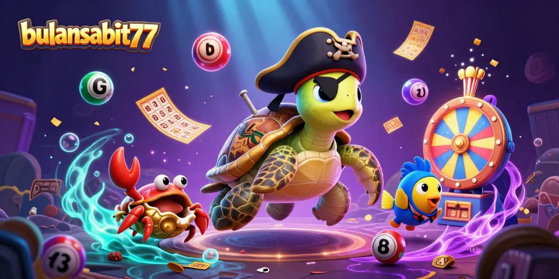 Engage in exciting lottery gameplay with bulansabit77 in a vibrant underwater treasure scene.