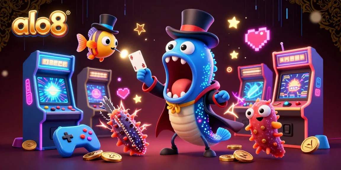Experience thrilling gameplay at alo8 with a vibrant 3D casino scene full of action, magic, and excitement.