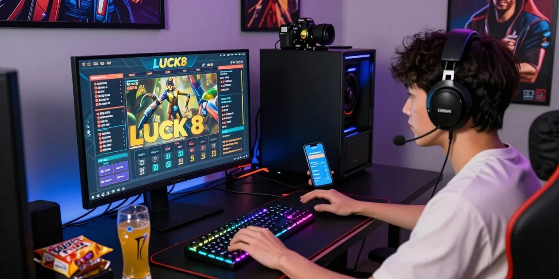 LUCK8 betting player engaged in an online gaming session with interactive elements.