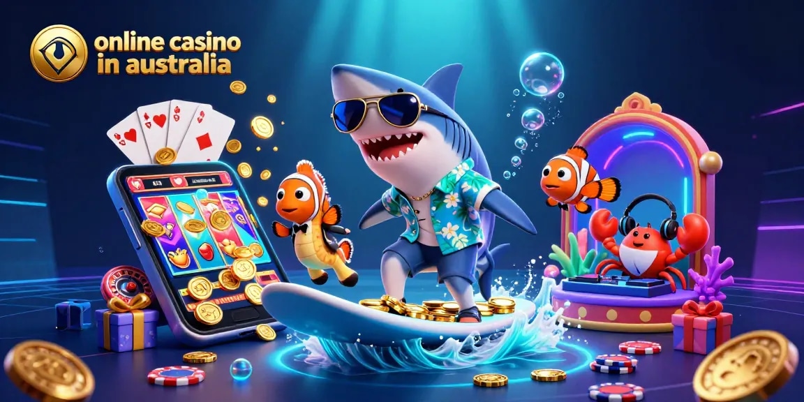 Experience thrilling gaming at online casino in australia with vibrant underwater scene and exciting characters.