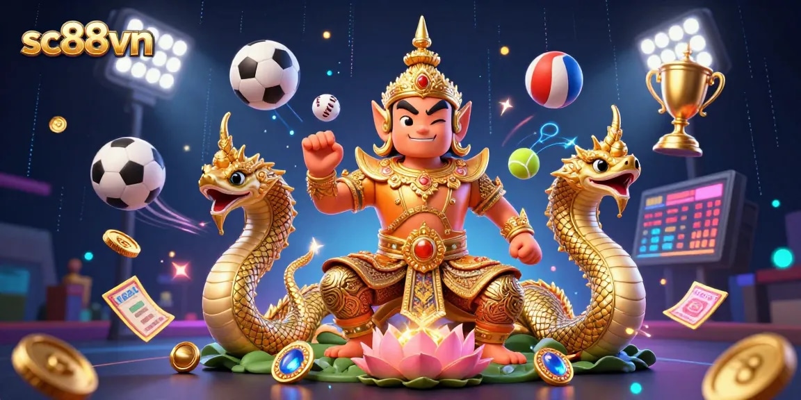 Join the thrill of sc88vn with engaging 3D cartoon characters surrounded by vibrant casino gameplay elements.