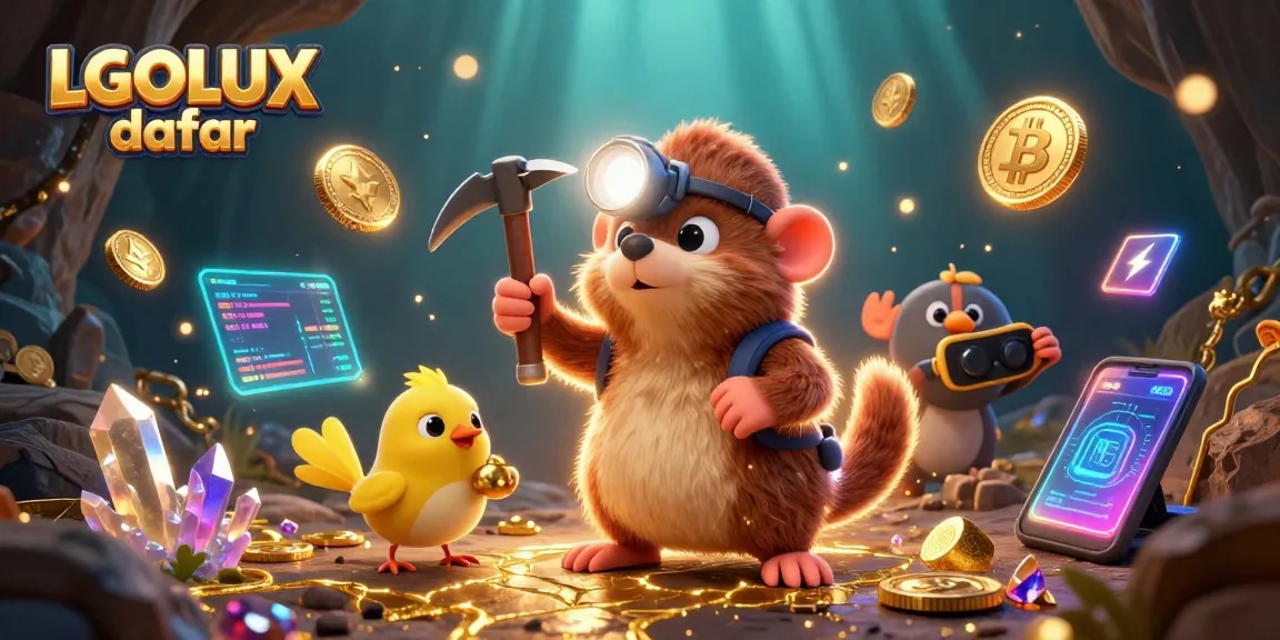Engage with LGOLUX daftar for thrilling slot experiences and high RTP gameplay in a vibrant 3D illustration.