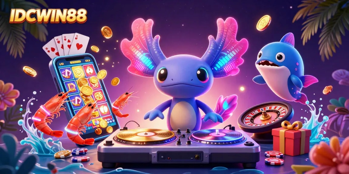 Spin slot games and win big with IDCWIN88's vibrant underwater party scene!