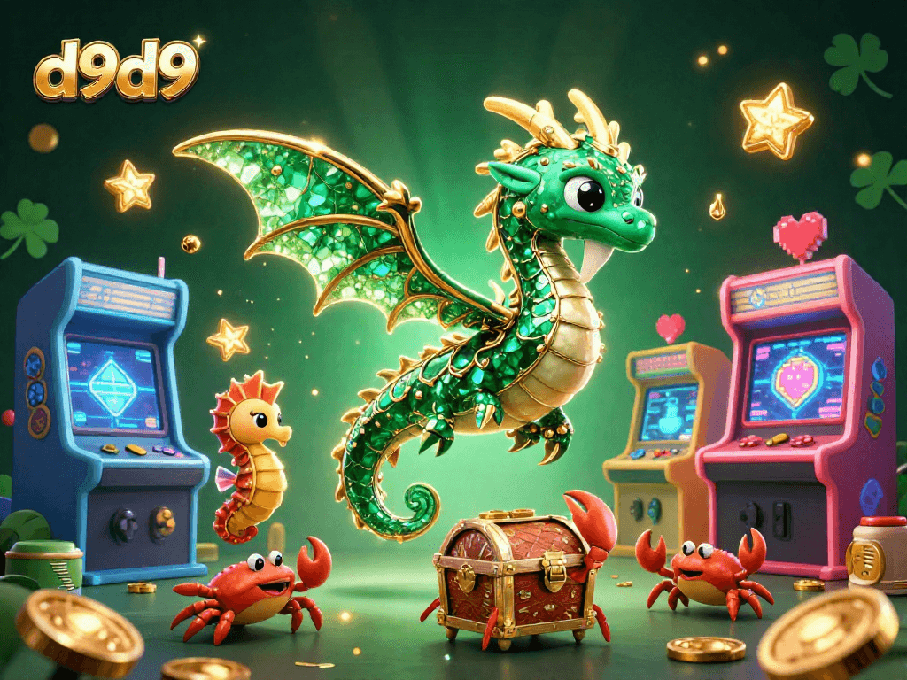 Maglaro sa d9d9 gamit ang mga slot machine habang ang mga karakter ay nagdaragdag ng saya sa laro.