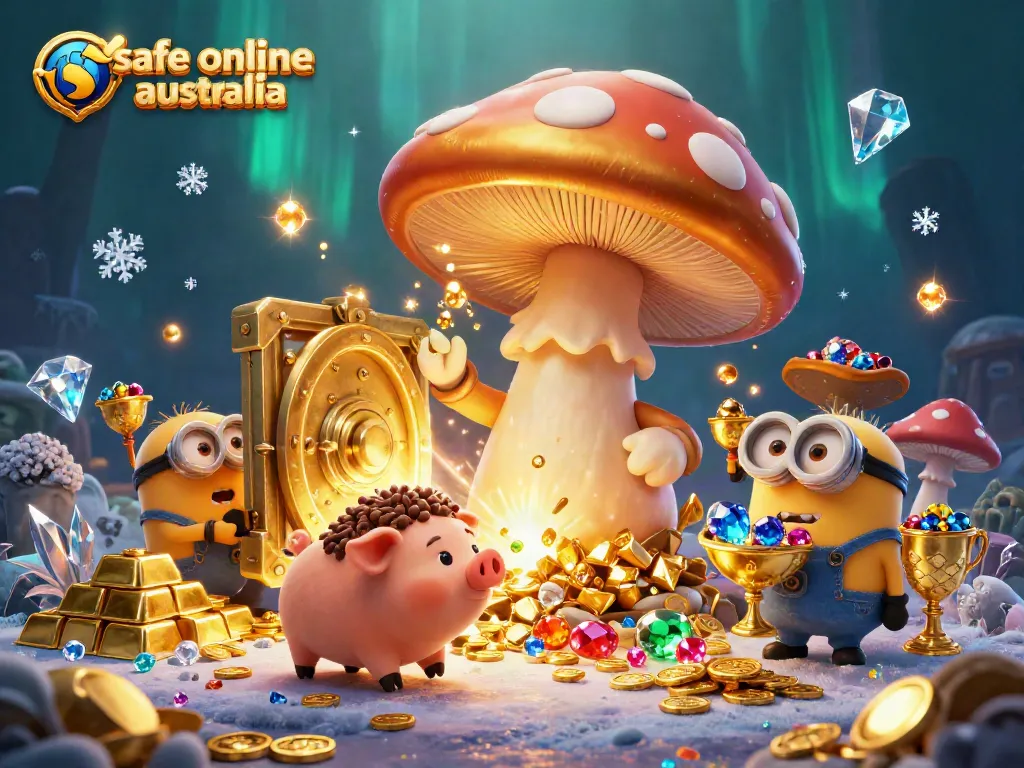 Experience the magic of a safe online casino Australia with a golden wizard, treasures, and treasures galore.