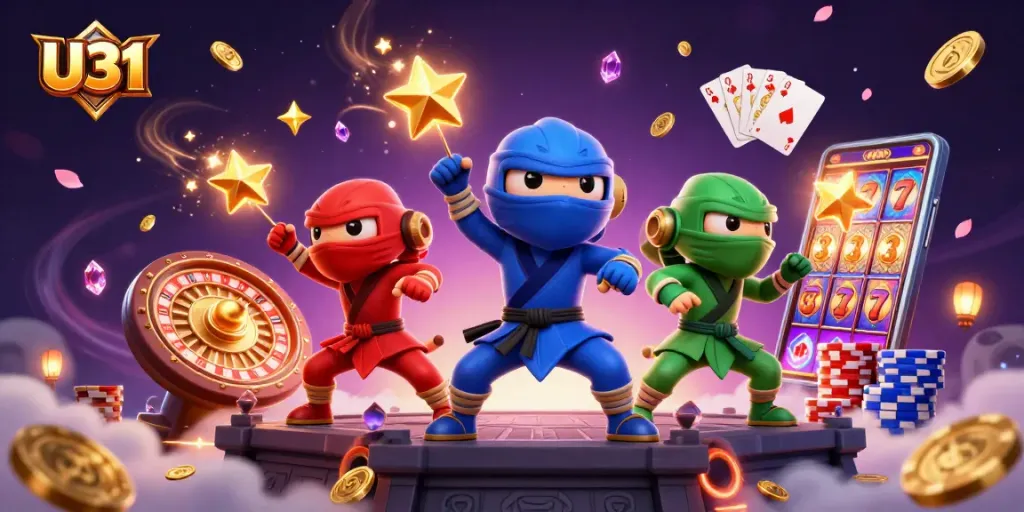 Engage in excitement with U31 as the ninja chameleon team showcases thrilling casino action.
