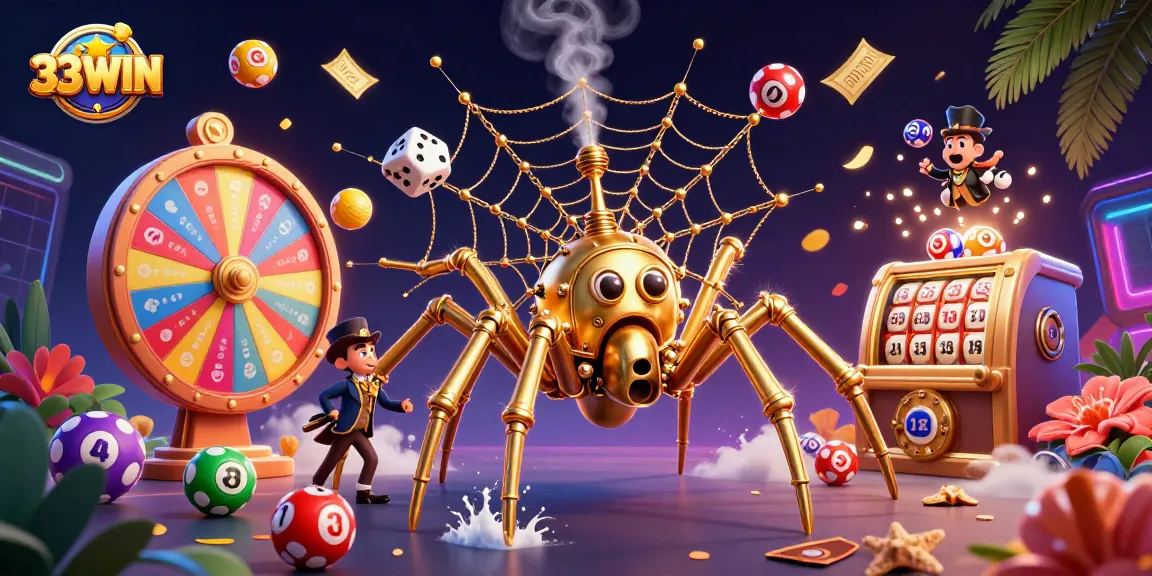Engage in thrilling lottery excitement at 33WIN with vibrant balls and spinning prizes!