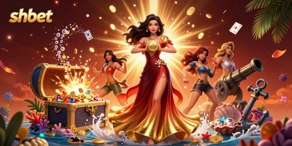 Experience the thrill of shbet with a stunning Asian woman holding a golden coin amidst vibrant, dynamic casino elements.