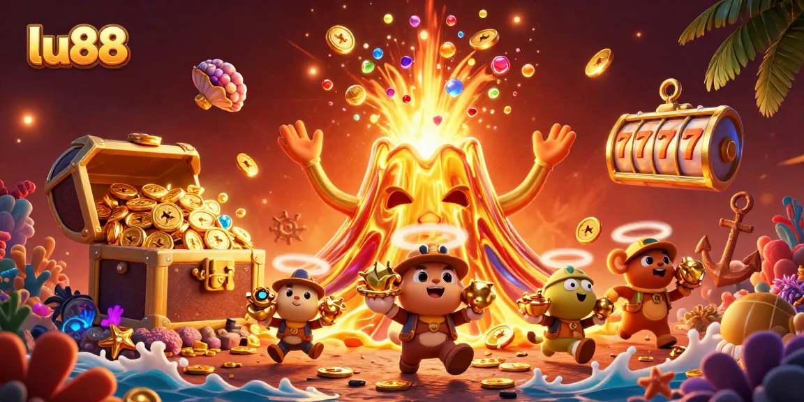 Experience the thrill of winning with lu88's vibrant casino adventure, showcasing treasure-filled excitement.