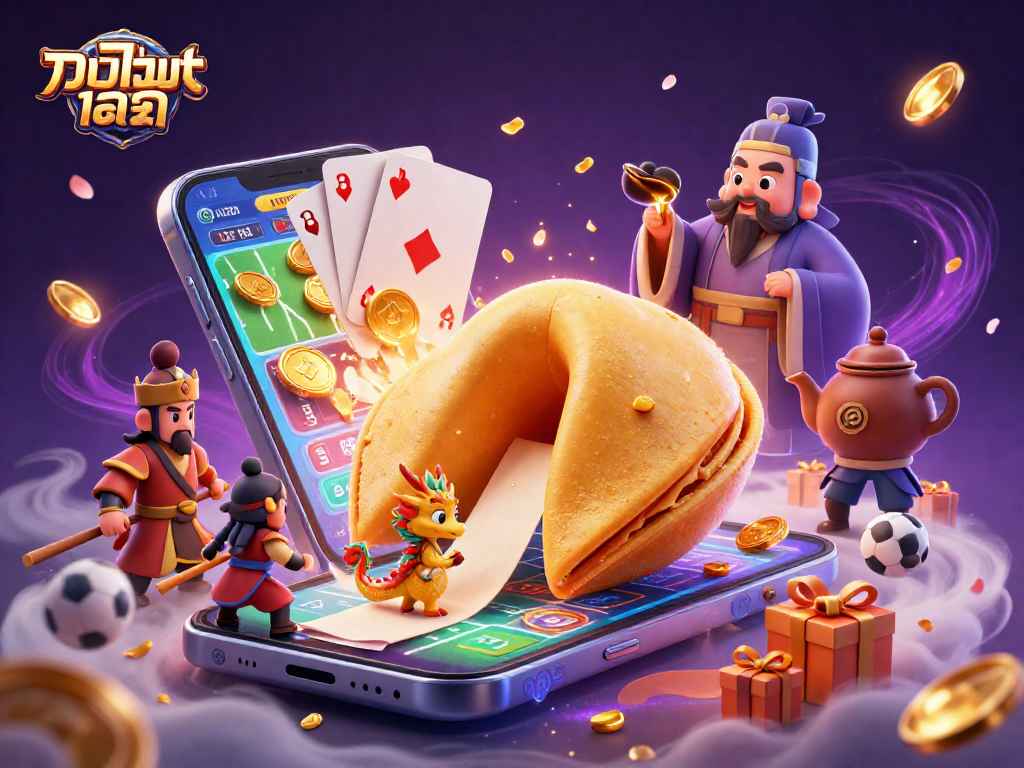 Experience thrilling แทงบอลสด action with a dynamic 3D scene of fortune cookies and lively sports betting elements!