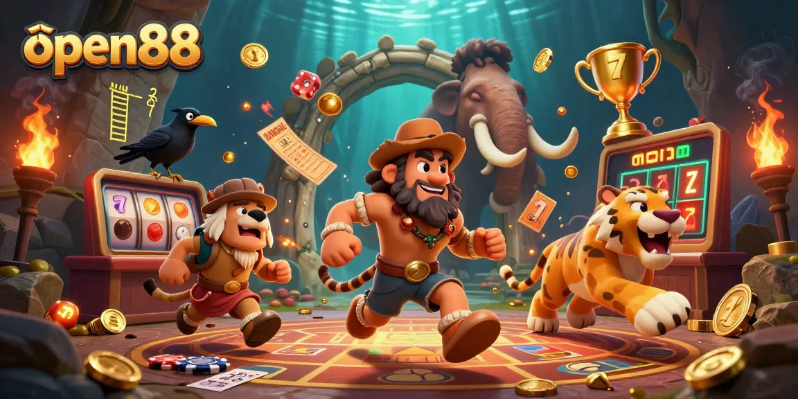 Experience casino fun with Open88's prehistoric vibe featuring dynamic gaming elements.