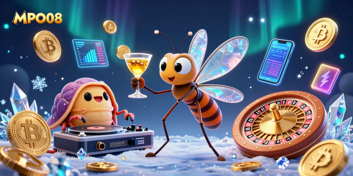 MPO08 brings luck to the casino experience with vibrant characters and crypto elements.