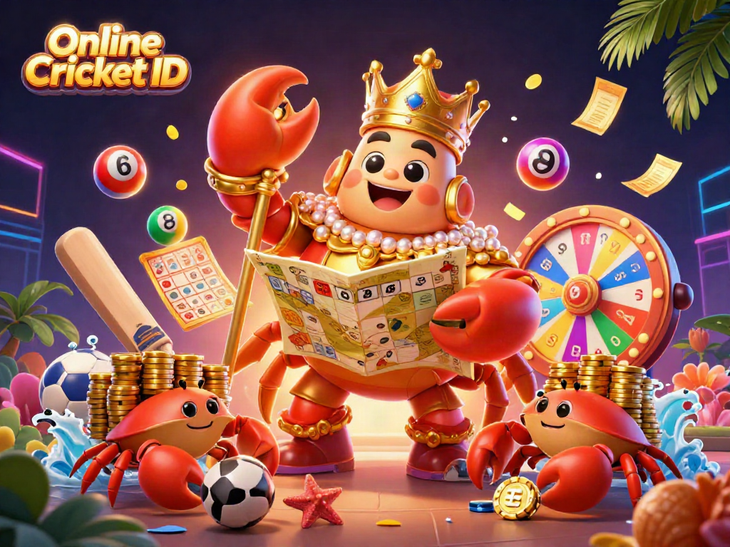 Experience dynamic cricket betting with your Online Cricket ID, surrounded by exciting gaming elements.