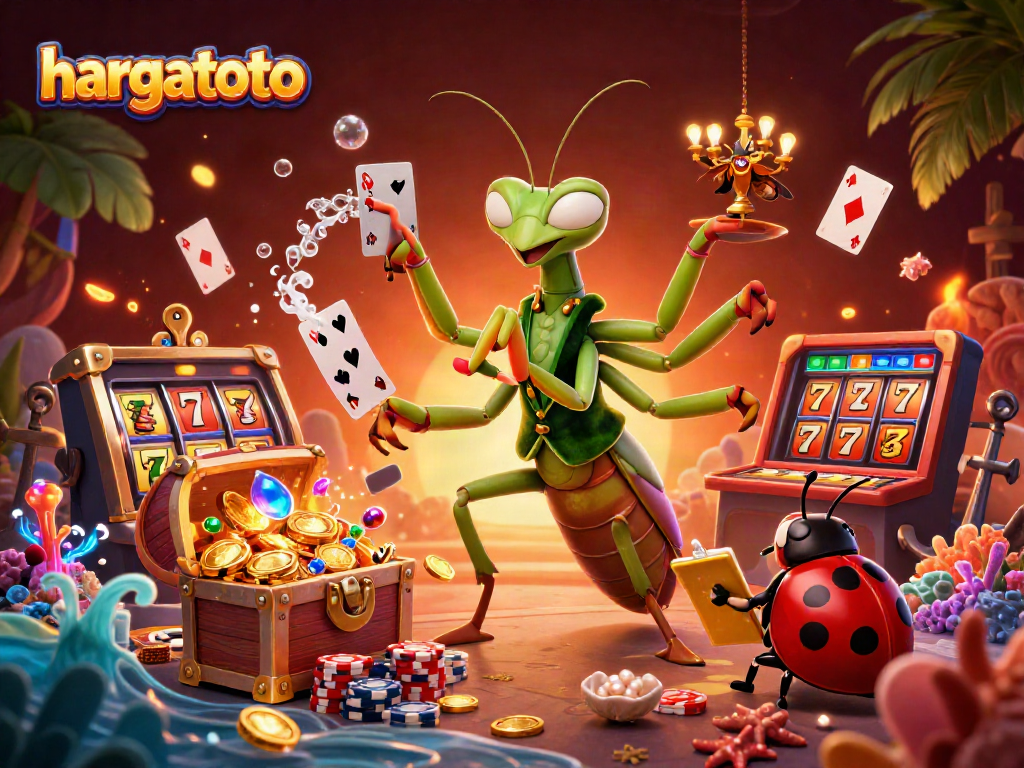 HARGATOTO menghadirkan pengalaman taruhan slot 4D yang menyenangkan dalam ilustrasi 3D.