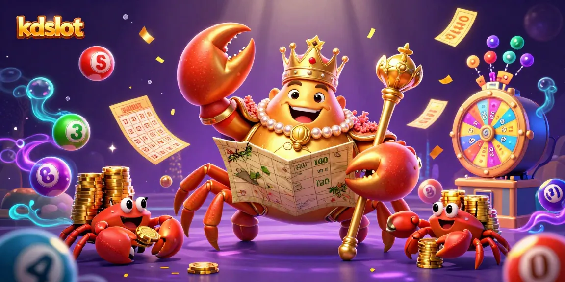 Engage in thrilling gameplay with kdslot featuring a golden crab emperor and dice rolls.