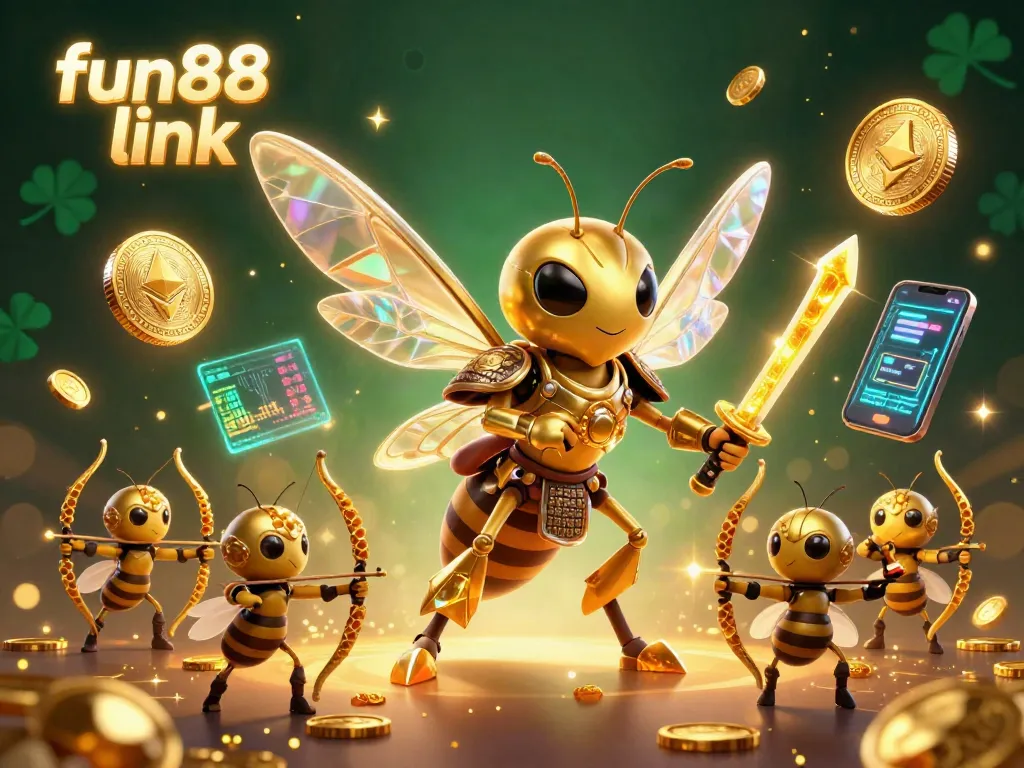 Join the excitement with fun88 link as you encounter the golden hornet and bee archers in a vibrant casino atmosphere.