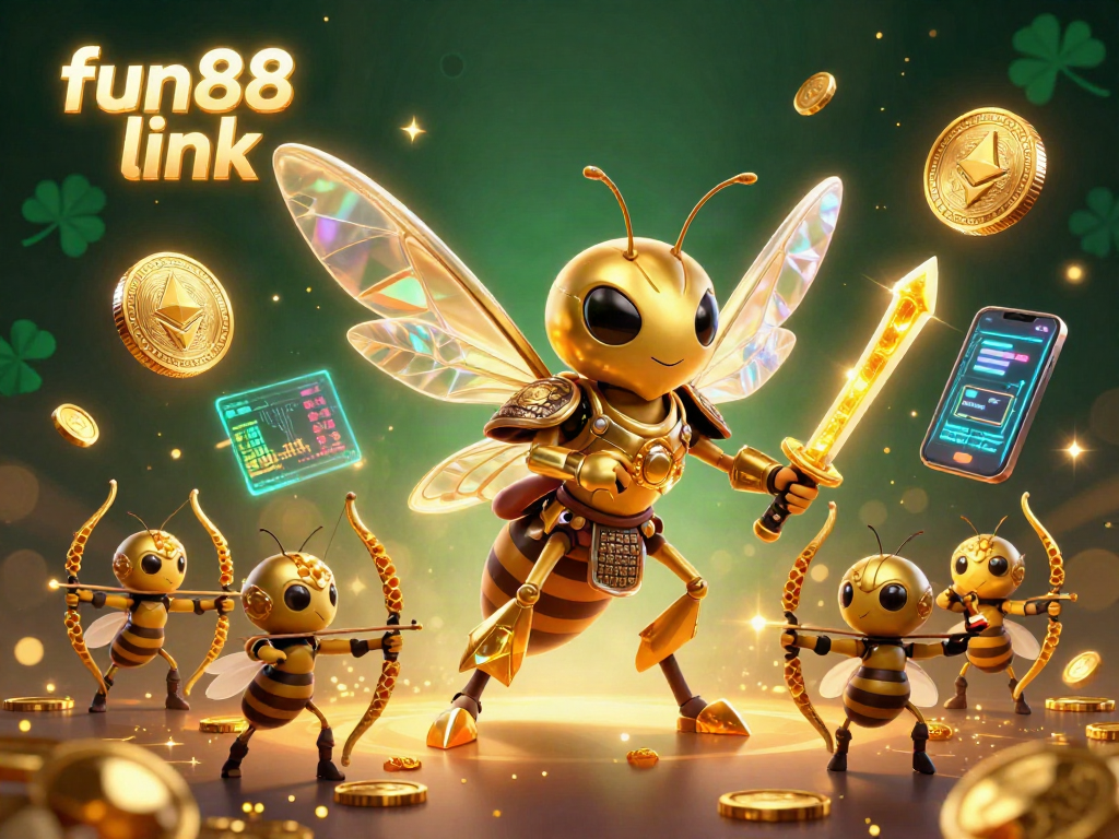 Join the excitement with fun88 link as you encounter the golden hornet and bee archers in a vibrant casino atmosphere.