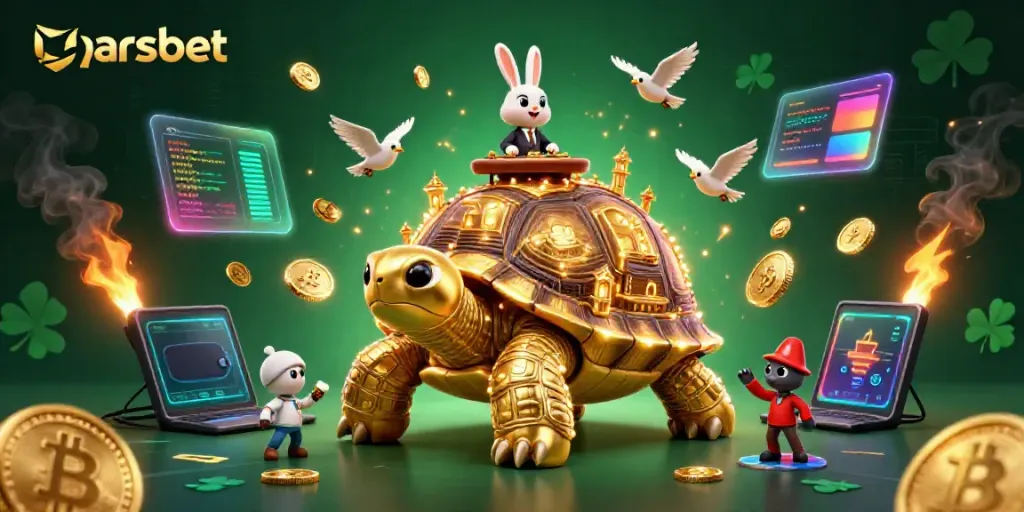 Parsbet ile kazanç sağlamak için 3D altın kaplumbağa ve kasa dünyası