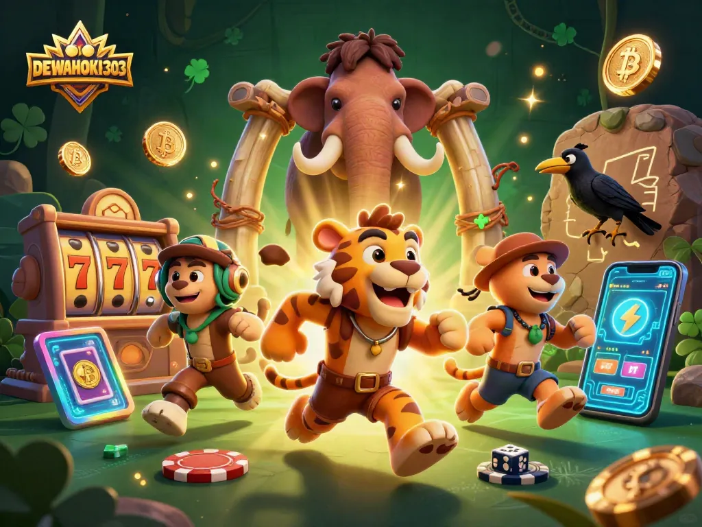 DEWAHOKI303 menghadirkan keseruan bermain slot dengan karakter lucu dan elemen kripto yang bersinar.